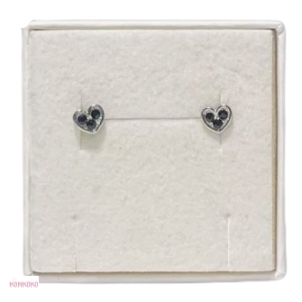 Hjerte restik med sorte zirkoner