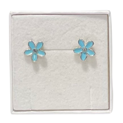 restik med bl blomst og zirkon