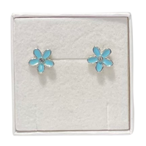 restik med bl blomst og zirkon